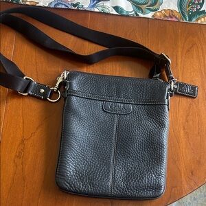 Coach Black Pebbled Leather Crossbody Bag